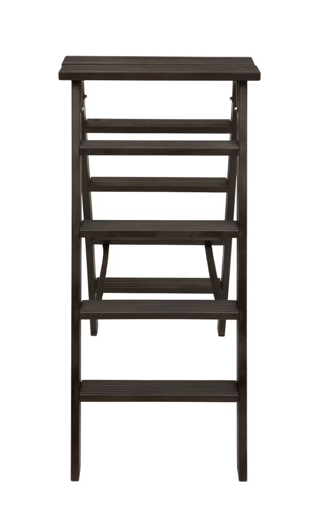 Стремянка двухсторонняя деревянная Hoz-Block Марк 5 ступеней Черная (арт. ДДС-5Ч) от магазина ЛесКонПром.ру