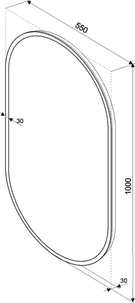 Зеркало Бриклаер Вега 55 с подсветкой. овальное от магазина ЛесКонПром.ру