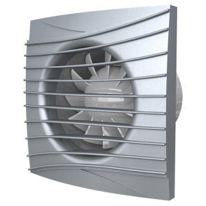Вентилятор SILENT 4C Gray metal вытяжной D100 с обратным клапаном серый