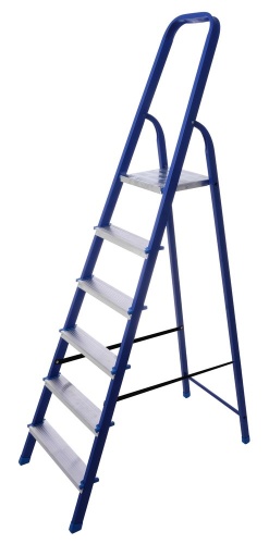 Стремянка стальная окрашенная с алюминиевыми ступенями STAIRS 6 ступеней (арт. CS 06) от магазина ЛесКонПром.ру