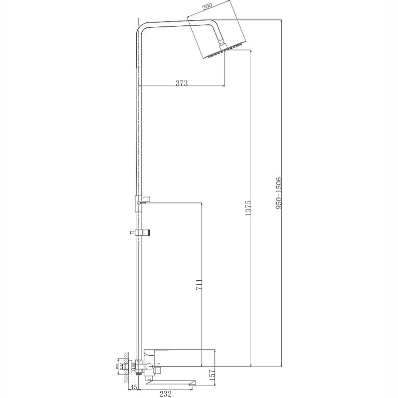 Душевая система Haiba HB24801 Нержавеющая сталь от магазина ЛесКонПром.ру