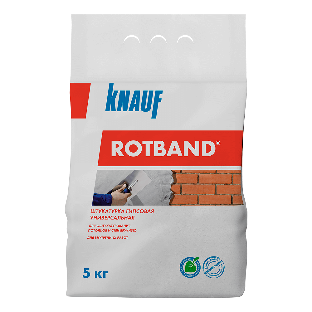 Штукатурка гипсовая Knauf Ротбанд 5 кг от магазина ЛесКонПром.ру
