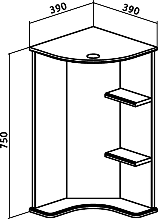Зеркало Runo Браво 40 угловое от магазина ЛесКонПром.ру