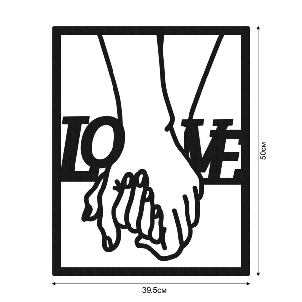 Декопанно 40х50 см Love от магазина ЛесКонПром.ру