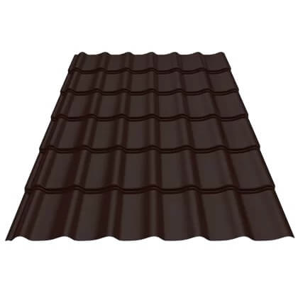 Металлочерепица Металл Профиль Супермонтеррей 0,5 мм PE Norman RAL 8017 от магазина ЛесКонПром.ру