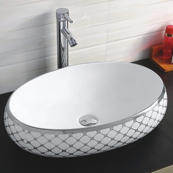 Раковина-чаша CeramaLux 59 262 Белая Серебряная от магазина ЛесКонПром.ру