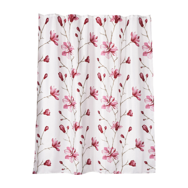 Штора для ванной WESS Liseron 180х200 см текстиль бело-розовая от магазина ЛесКонПром.ру