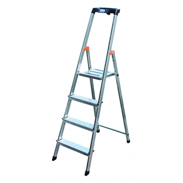 Стремянка Krause SAFETY алюминиевая 4 ступени от магазина ЛесКонПром.ру
