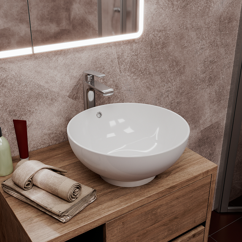 Раковина-чаша D&K Matrix 40 DT1390516 Белая от магазина ЛесКонПром.ру