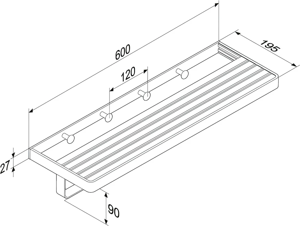 Полка Damixa Jupiter DA7737700 от магазина ЛесКонПром.ру
