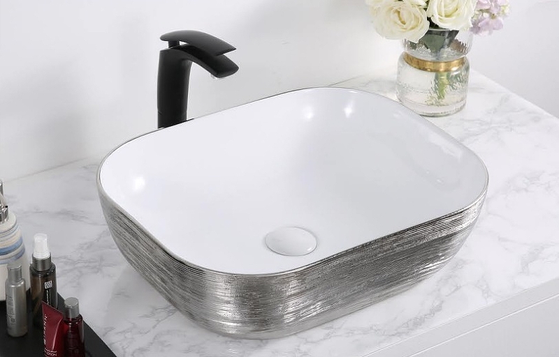 Раковина-чаша CeramaLux 46 D1333H131 Серебро Белая от магазина ЛесКонПром.ру