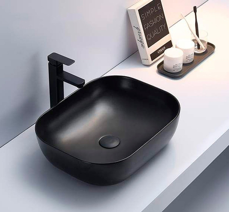 Раковина-чаша CeramaLux 50 78104-1MB Черная матовая от магазина ЛесКонПром.ру