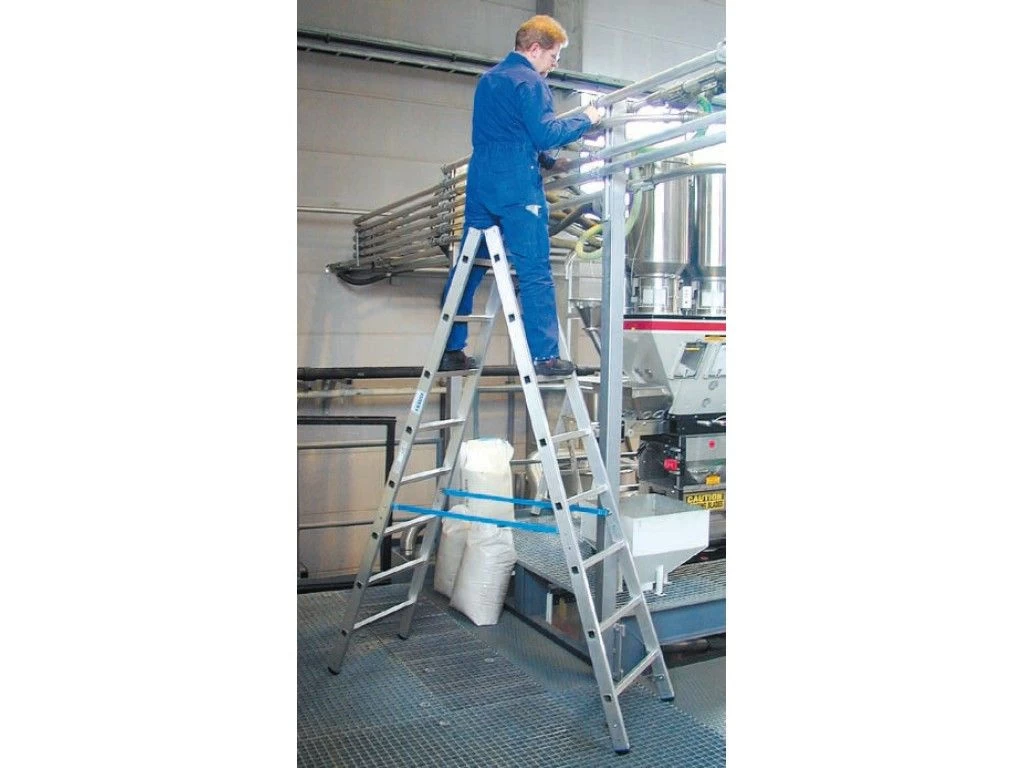 Стремянка алюминиевая двухсторонняя Krause Stabilo 2х16 ступеней (арт. 801746) от магазина ЛесКонПром.ру