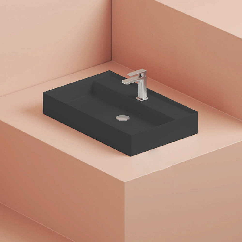 Раковина Artceram Scalino 75 SCL008 17 00 Черная матовая от магазина ЛесКонПром.ру