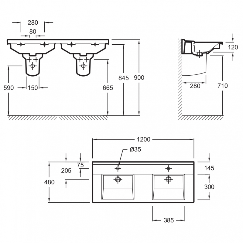 Раковина Jacob Delafon Struktura 120 EXF112-00 Белая от магазина ЛесКонПром.ру