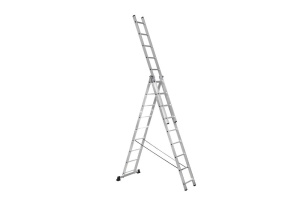 Алюминиевая трехсекционная лестница SCALA 3*9 арт. SC 3009