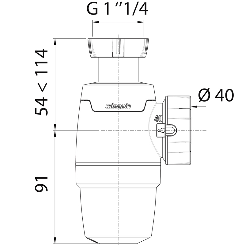 Сифон для раковины Wirquin Neo 30987068 Белый от магазина ЛесКонПром.ру