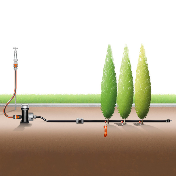 Капельница концевая 2 л/час Gardena 25 шт от магазина ЛесКонПром.ру
