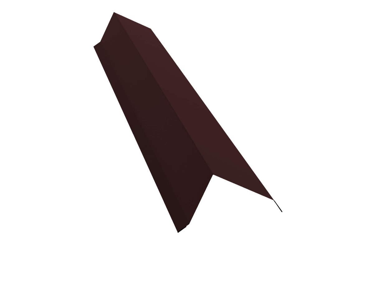 Планка торцевая Grand Line 100х80х2000 0,4 PE с пленкой RAL 8017 от магазина ЛесКонПром.ру