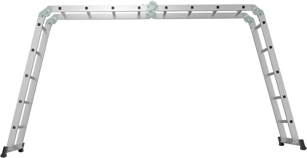 Алюминиевая четырехсекционная лестница-трансформер 400 мм NV1322 НОВАЯ ВЫСОТА 2Х4+2Х5 арт.1322245 от магазина ЛесКонПром.ру