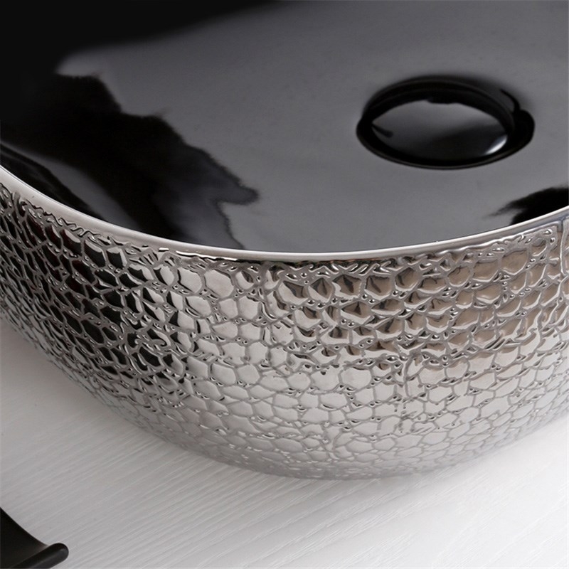 Раковина-чаша Mira 51 MR-5141BS Черная Серебро от магазина ЛесКонПром.ру