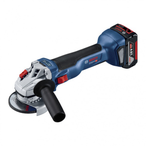 Угловая шлифмашина аккумуляторная бесщеточная BOSCH Professional GWS 18V-10, 18 В 2х5,0 Ач 125 мм