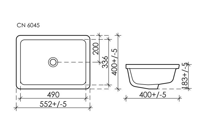 Умывальник встраиваемый снизу CERAMICA NOVA Element 80551195 от магазина ЛесКонПром.ру