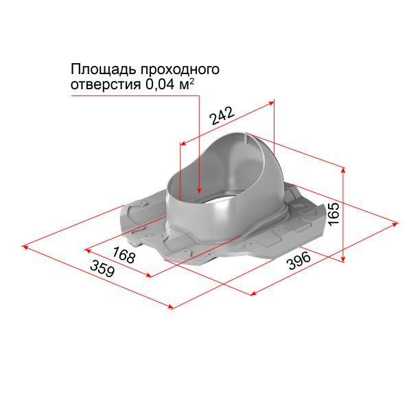 Проходной элемент ТЕХНОНИКОЛЬ PROF-20 для профнастила красный от магазина ЛесКонПром.ру