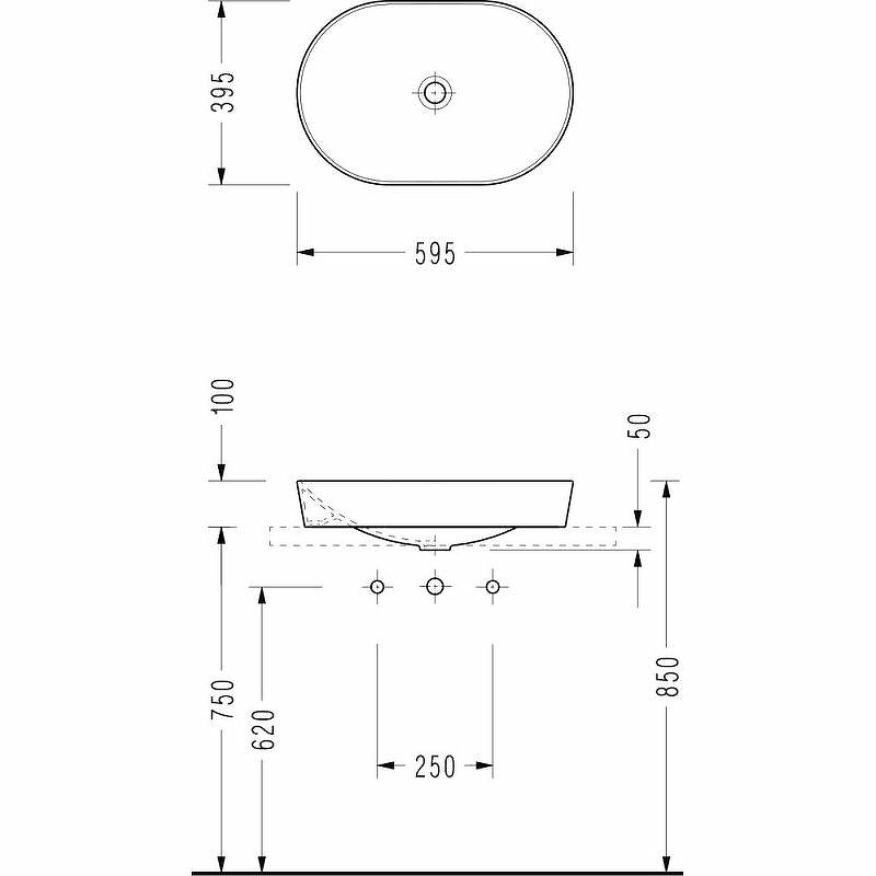 Раковина-чаша Serel Sapphire 59.5 SP46 Белая от магазина ЛесКонПром.ру