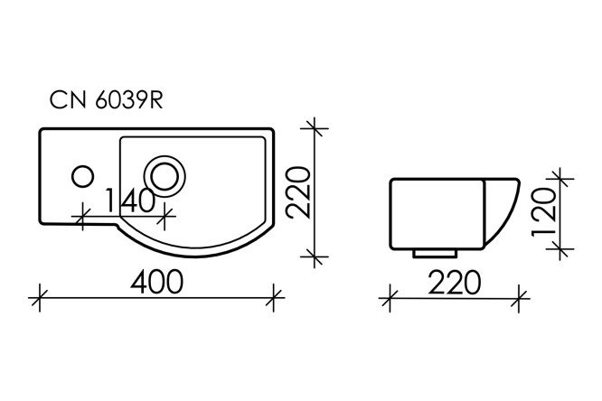 Умывальник подвесной угловой CERAMICA NOVA Element 80551296 от магазина ЛесКонПром.ру