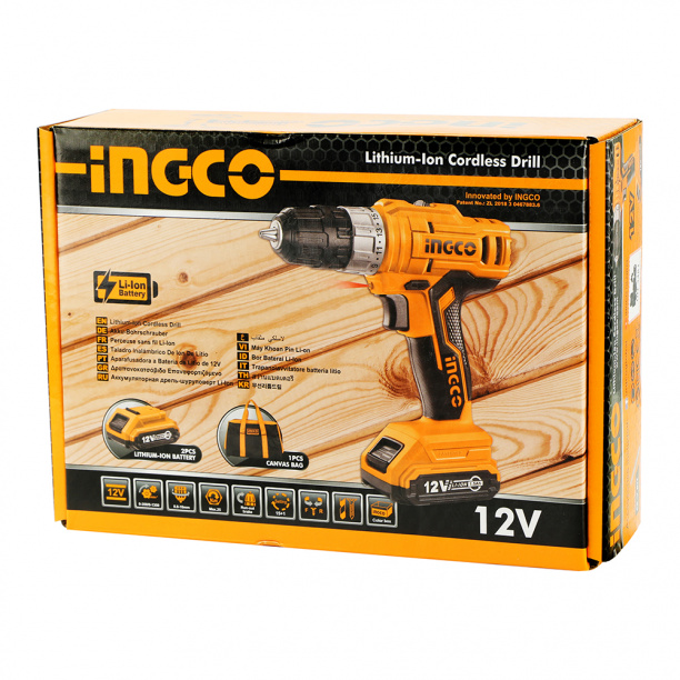 Шуруповерт аккумуляторный INGCO CDLI1222, 2х1,5 Ач 12 В от магазина ЛесКонПром.ру