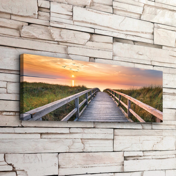 Канвас Закат на пирсе 45х115 см от магазина ЛесКонПром.ру
