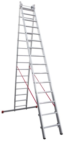 Лестница алюминиевая двухсекционная индустриальная Новая Высота 2x15 арт. 5220215 от магазина ЛесКонПром.ру