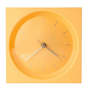 Часы настенные квадратные Желтые 20х20 см