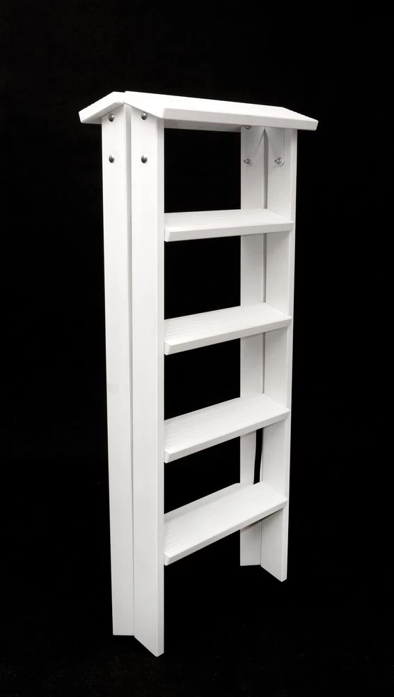 Стремянка двухсторонняя деревянная Hoz-Block Марк 5 ступеней Белая (арт. ДДС-5Б) от магазина ЛесКонПром.ру