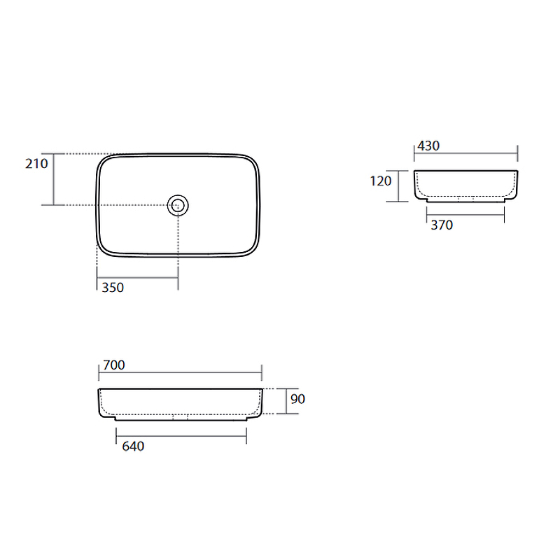 Раковина-чаша Kerasan Tribeca 70 460230 Белая матовая от магазина ЛесКонПром.ру