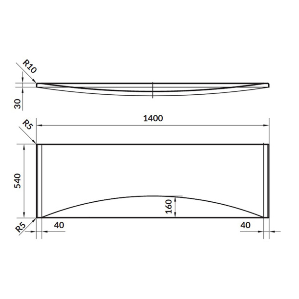 Панель для ванны Cersanit Virgo 140 см от магазина ЛесКонПром.ру