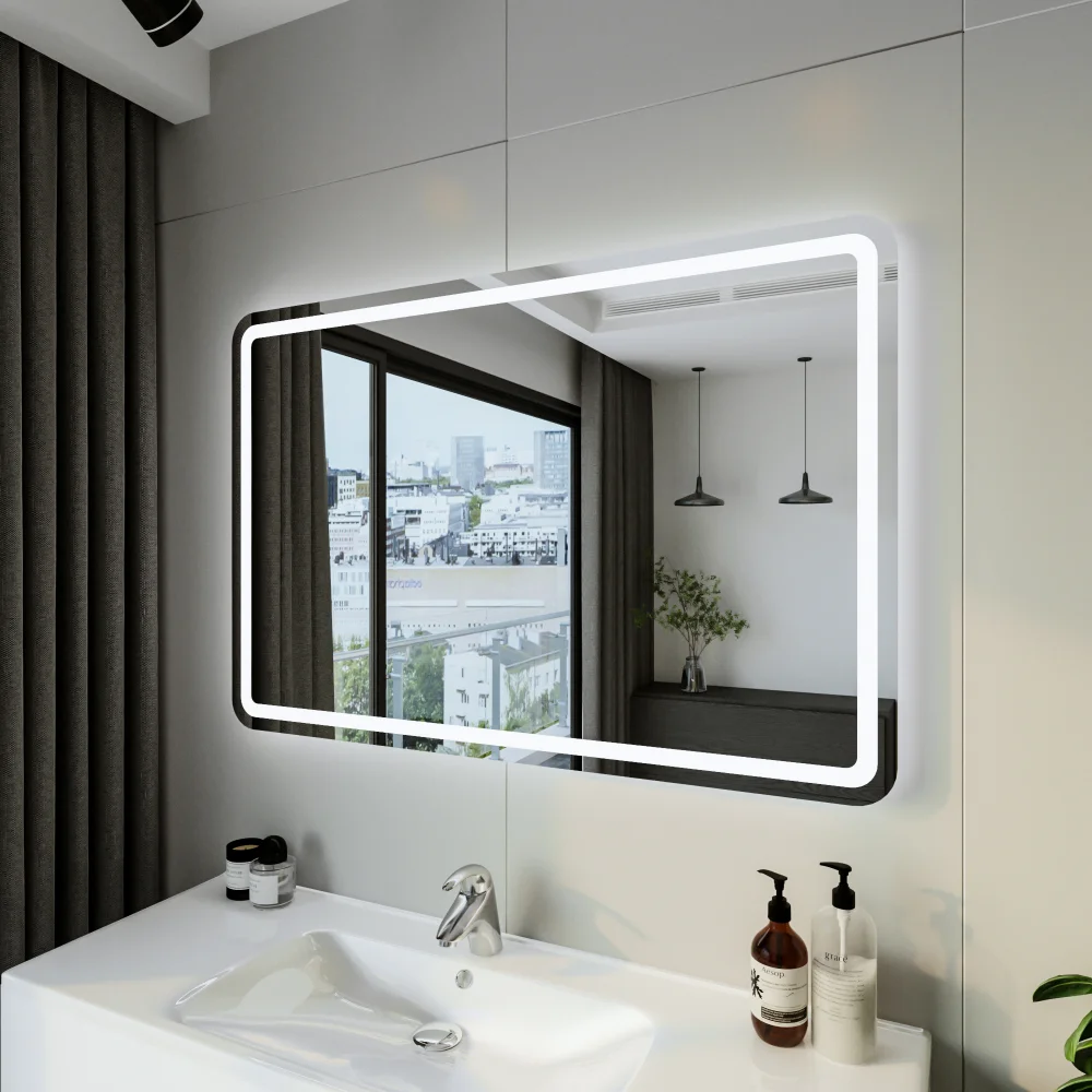 Зеркало Бриклаер Эстель-1 120 с подсветкой от магазина ЛесКонПром.ру