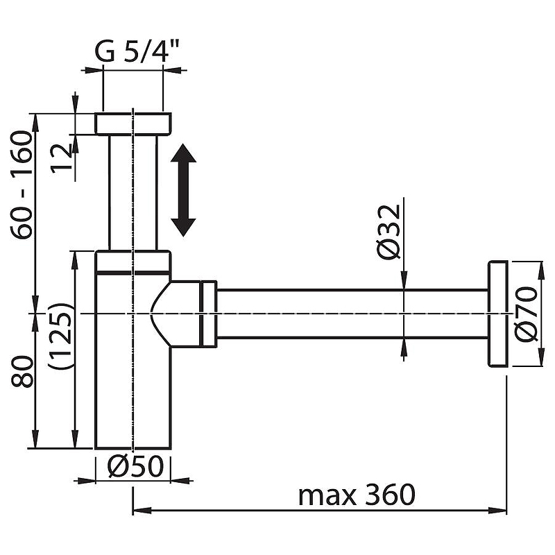 Сифон для раковины Ravak X01371 Хром от магазина ЛесКонПром.ру