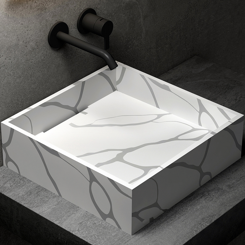 Раковина-чаша Abber Blitz 40 AS2502GB Белый мрамор от магазина ЛесКонПром.ру