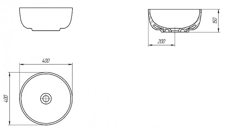 Раковина-чаша Cersanit Moduo 40 63569 Белая от магазина ЛесКонПром.ру