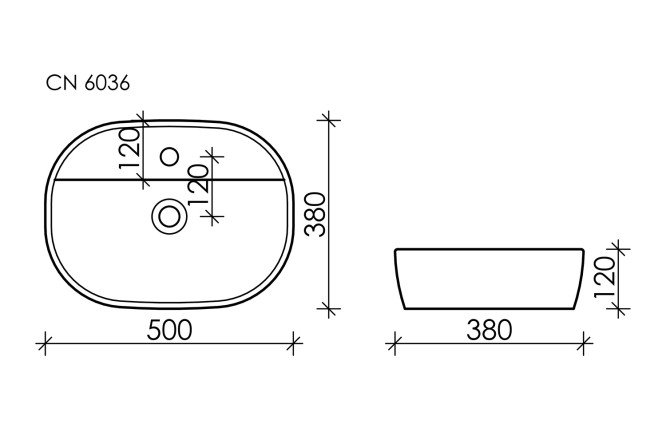 Умывальник накладной CERAMICA NOVA Element 80551251 от магазина ЛесКонПром.ру