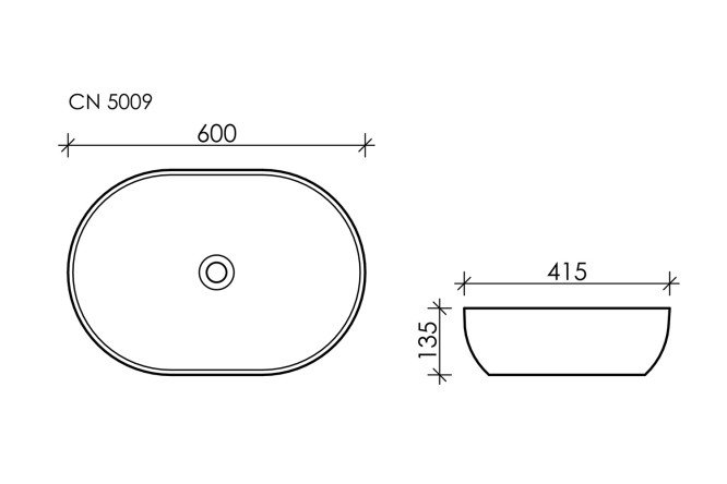Умывальник накладной CERAMICA NOVA Element 80551207 от магазина ЛесКонПром.ру