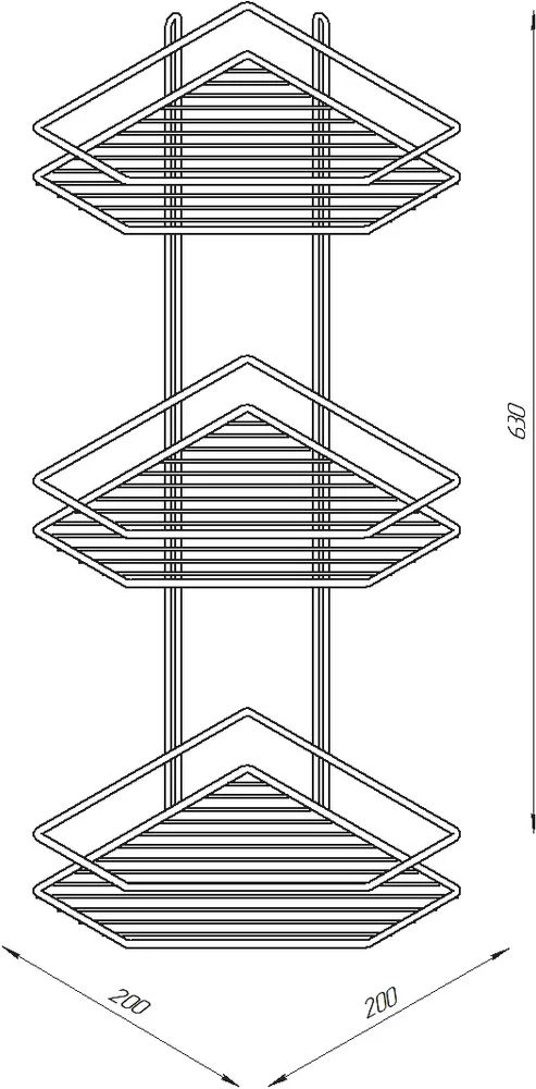 Полка DIWO Смоленск П16172 черный муар от магазина ЛесКонПром.ру