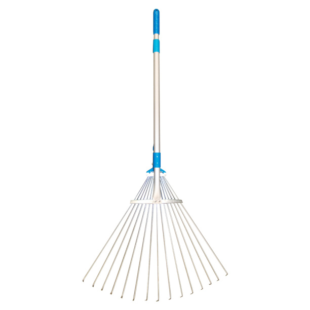 Грабли веерные раздвижные с телескопической алюминиевой рукояткой от магазина ЛесКонПром.ру