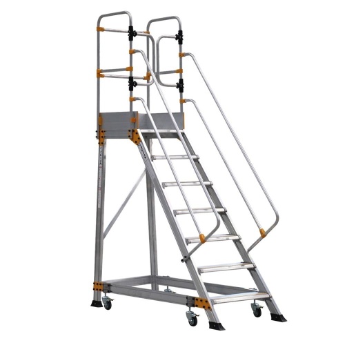 Алюминиевая промышленная платформа 7 ступеней CAGSAN односторонняя (арт.EP6) от магазина ЛесКонПром.ру