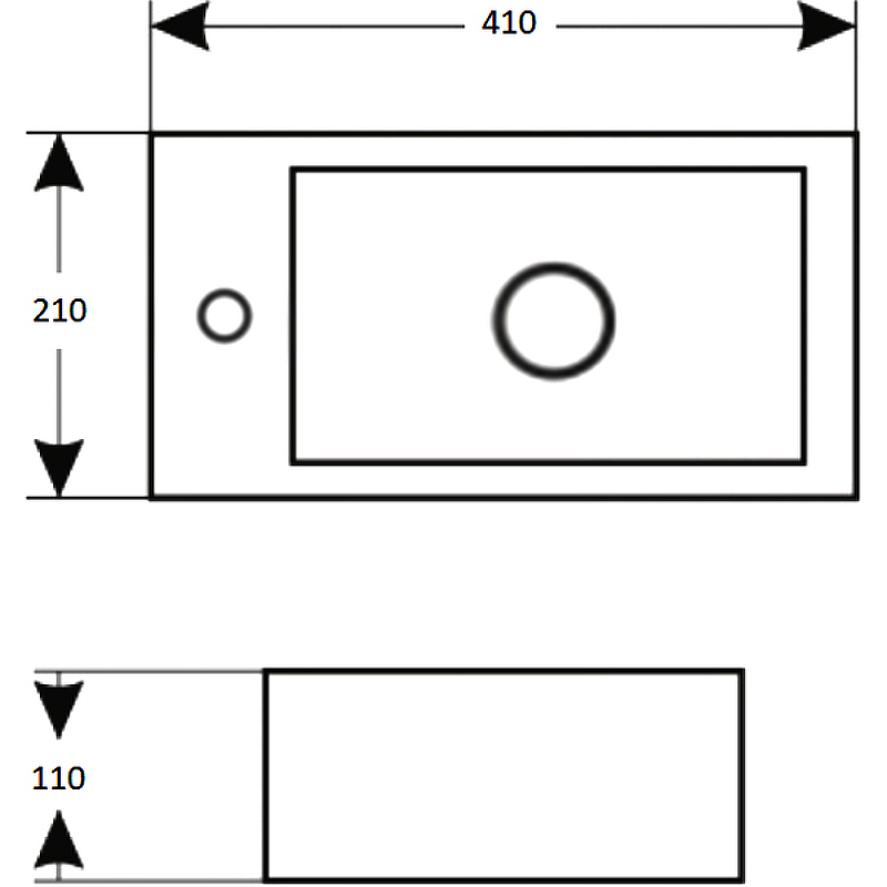 Раковина Mira 41 R MR-4121R Белая от магазина ЛесКонПром.ру