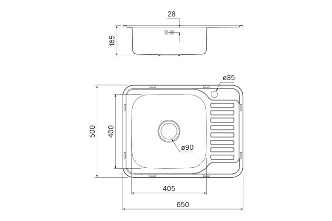 Мойка врезная IDDIS BAS65PLi77 80550604 от магазина ЛесКонПром.ру