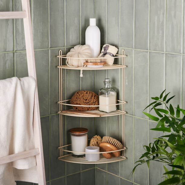 Полка сетчатая ЧМЗ 3-ярусная угловая бежевая от магазина ЛесКонПром.ру