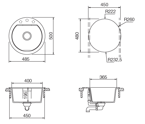 Кухонная мойка CALYPSO 45 CRISTADUR 700778 SCHOCK от магазина ЛесКонПром.ру